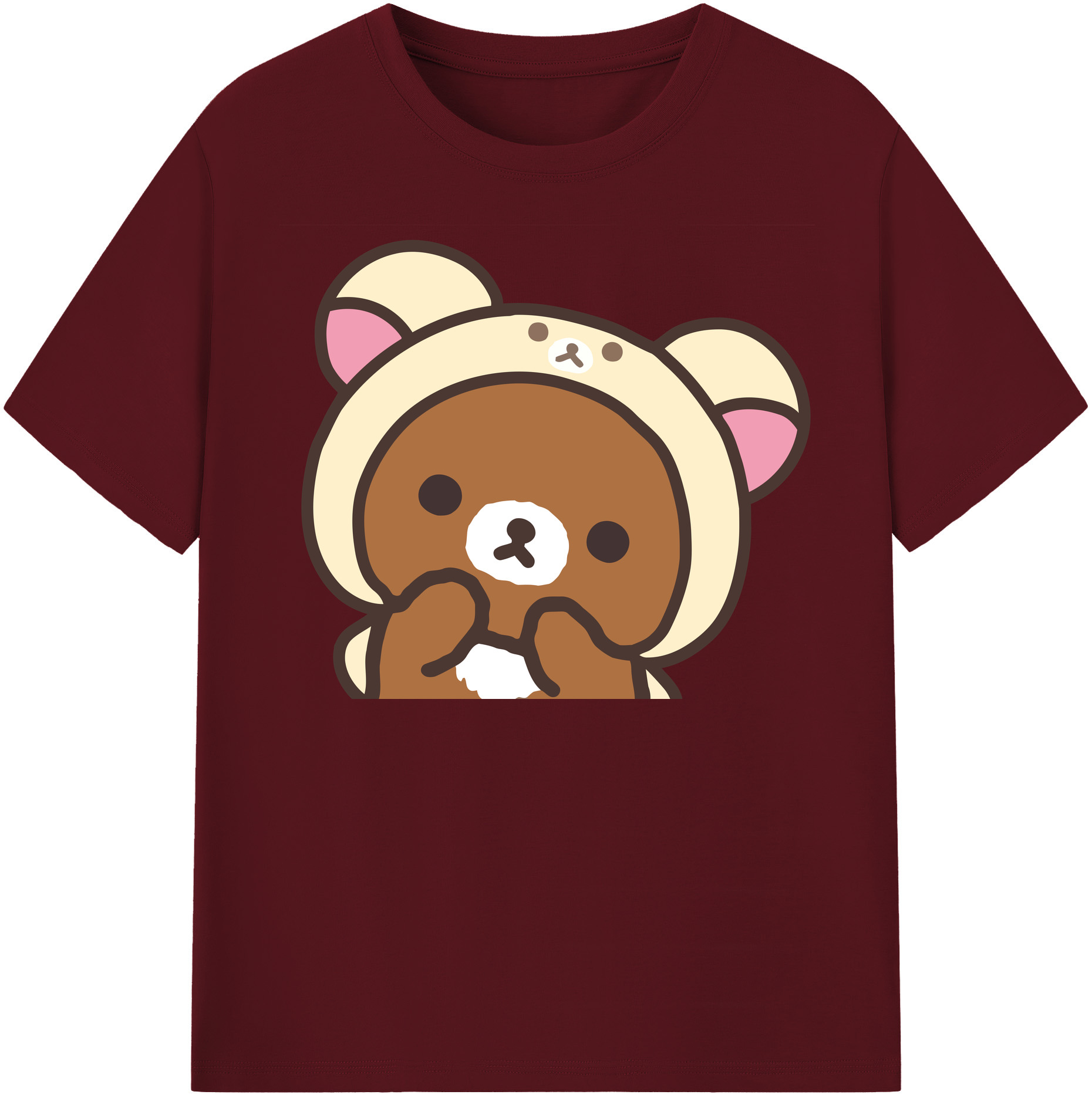 （画像用） リラックマ リラックマ キイロイトリ Rilakkuma Korilakkuma Kiiroitori 綿100％半袖Tシャツ（フロントプリント）